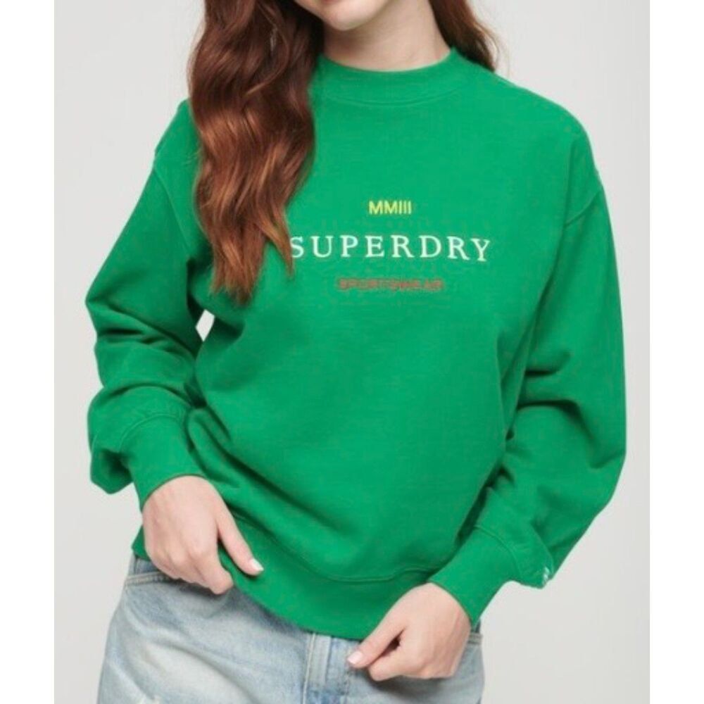 Superdry London embroidered loose crewneck sweatshirt